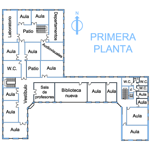 Plano del Centro. Primera planta.